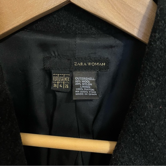 Zara dark gray wool coat size 4 - Picture 3 of 7